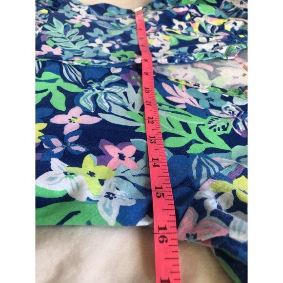 Lilly Pulitzer Floral Dress Women XS Blue Tropical Coastal Vacation Beach Summer - Picture 7 of 9